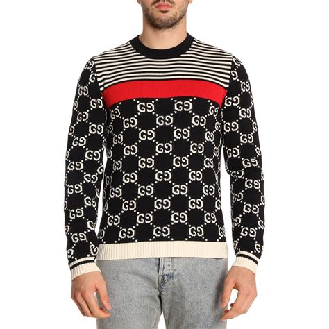 blue gucci mens sweater|gucci sweater hoodie for men.